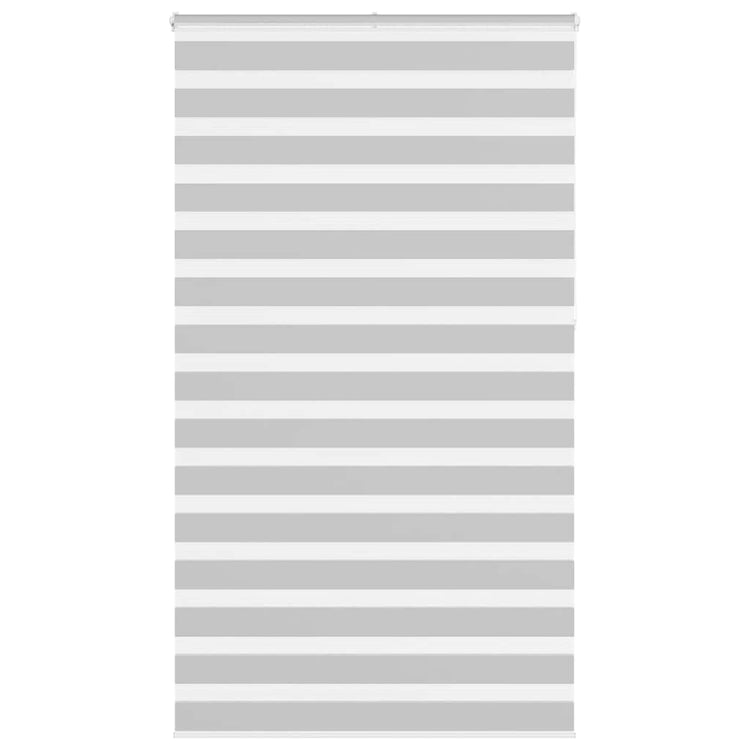 Vidaxl zebra rolgordijn 135x230 cm stofbreedte 130,9 cm lichtgrijs