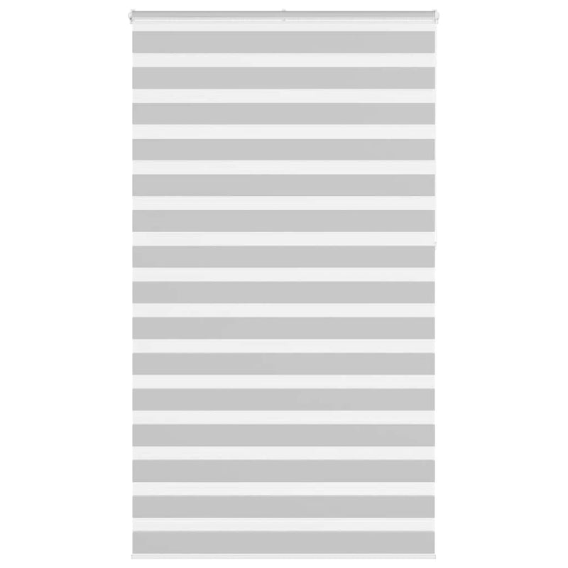 Vidaxl zebra rolgordijn 135x230 cm stofbreedte 130,9 cm lichtgrijs