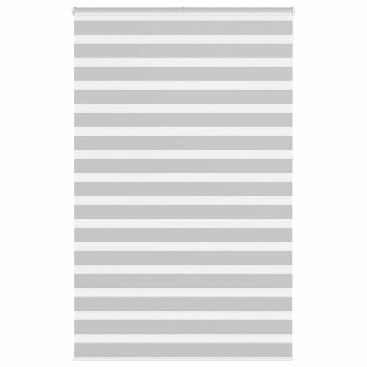Vidaxl zebra rolgordijn 140x230 cm stofbreedte 135,9 cm lichtgrijs
