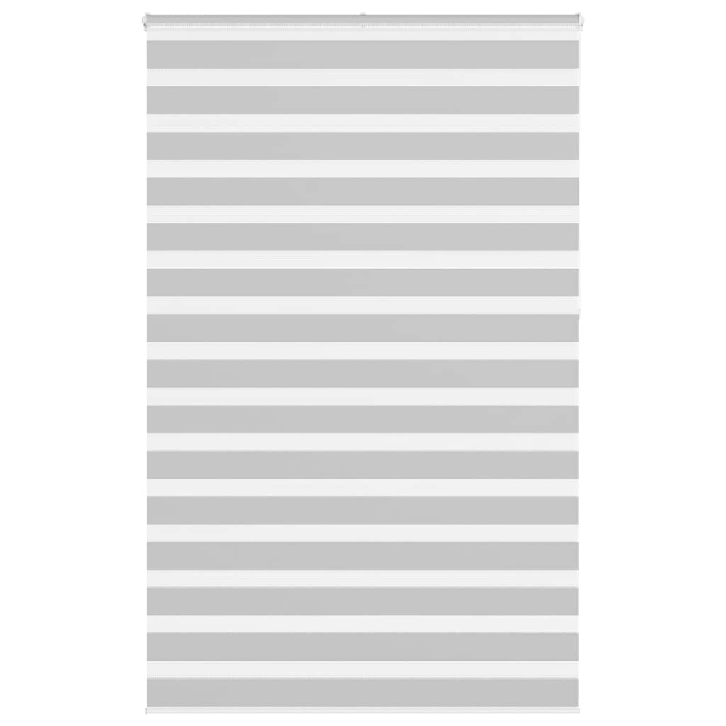 Vidaxl zebra rolgordijn 145x230 cm stofbreedte 140,9 cm lichtgrijs