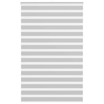 Vidaxl zebra rolgordijn 145x230 cm stofbreedte 140,9 cm lichtgrijs