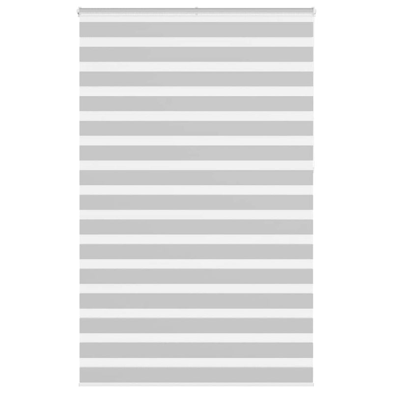 Vidaxl zebra rolgordijn 145x230 cm stofbreedte 140,9 cm lichtgrijs