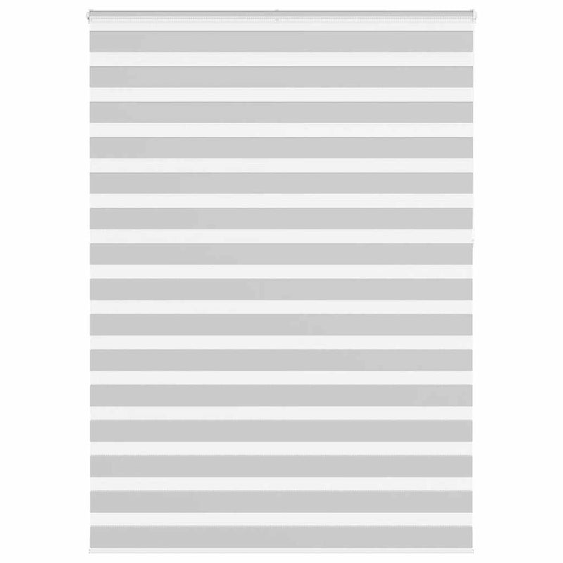 Vidaxl zebra rolgordijn 155x230 cm stofbreedte 150,9 cm lichtgrijs