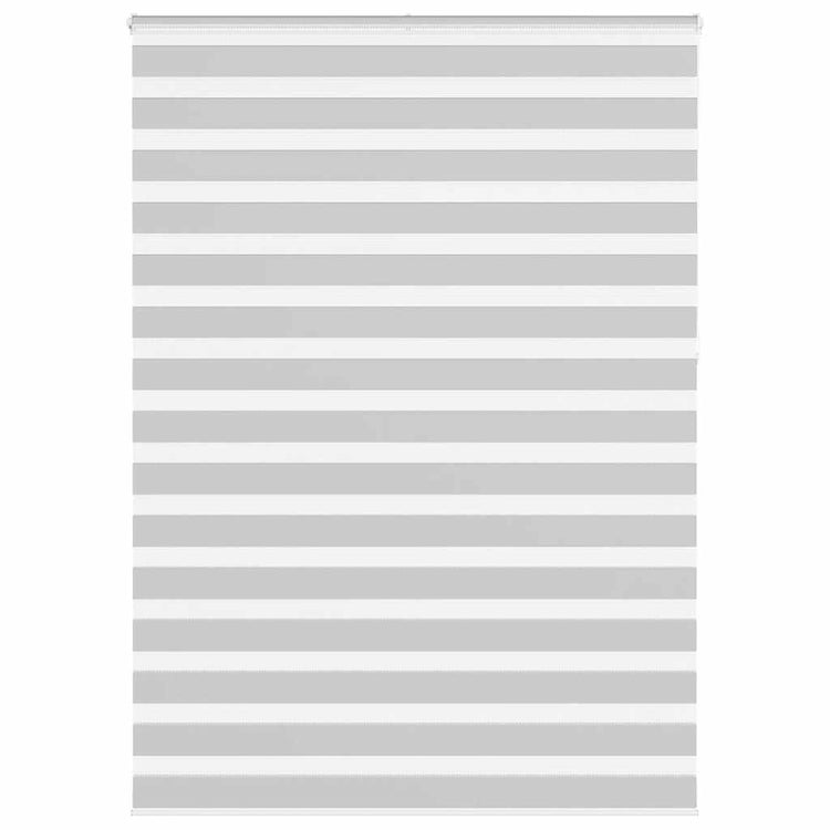 Vidaxl zebra rolgordijn 160x230 cm stofbreedte 155,9 cm lichtgrijs