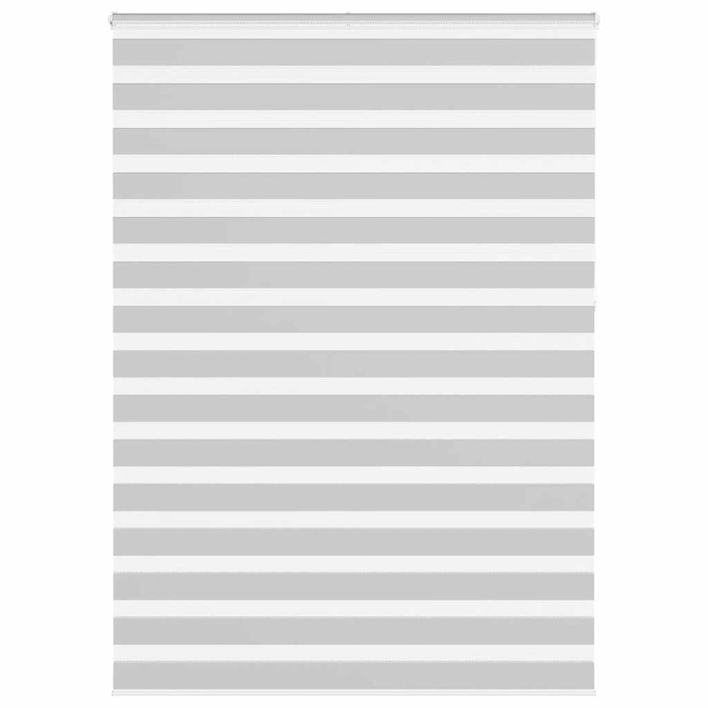 Vidaxl zebra rolgordijn 165x230 cm stofbreedte 160,9 cm lichtgrijs