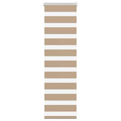 Vidaxl zebra blind 45x100 cm stofbreedte 40,9 cm polyester zandbruin