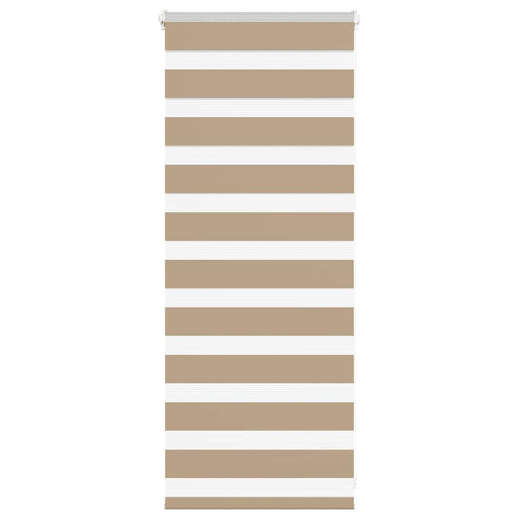 Vidaxl zebra blind zandbruin 65x100 cm stofbreedte 60,9 cm polyester