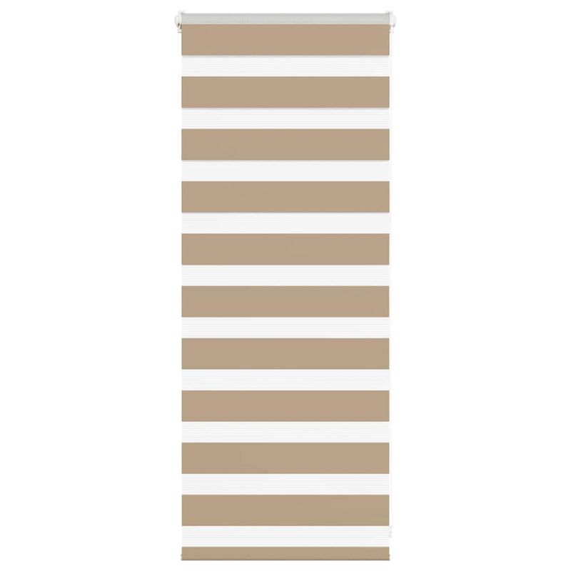 Vidaxl zebra blind zandbruin 65x100 cm stofbreedte 60,9 cm polyester