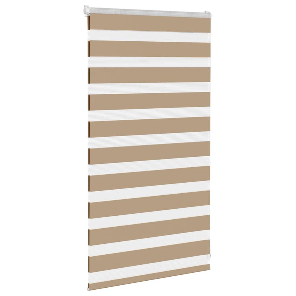 Vidaxl zebra blind 70x100 cm stofbreedte 65,9 cm polyester zandbruin