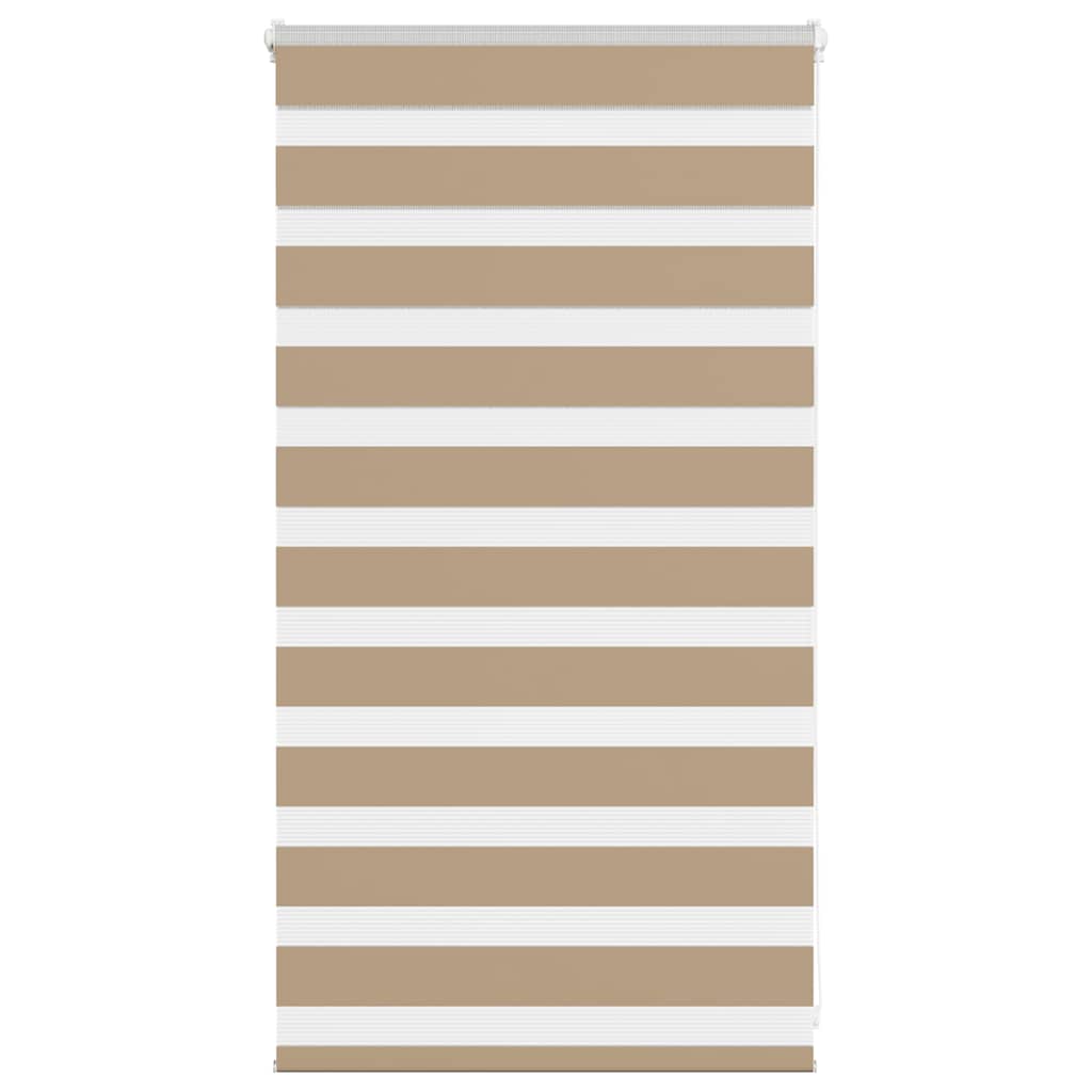 Vidaxl zebra blind 80x100 cm stofbreedte 75,9 cm polyester zandbruin
