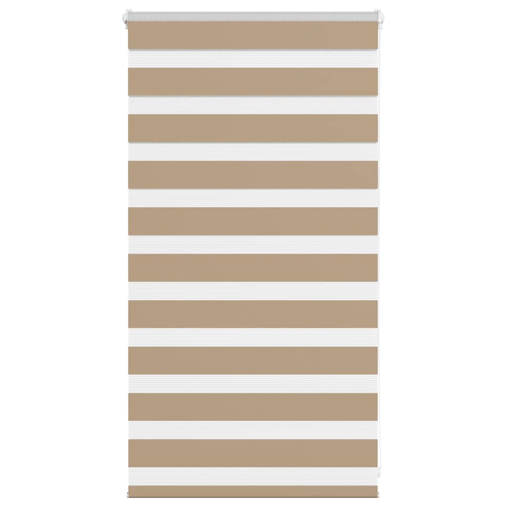 Vidaxl zebra blind 85x100 cm stofbreedte 80,9 cm polyester zandbruin