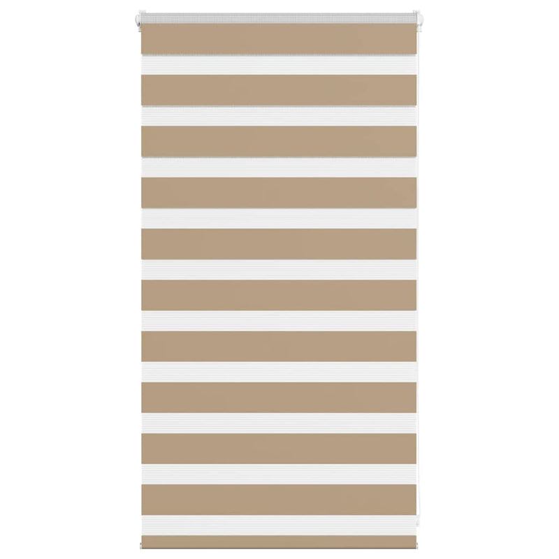 Vidaxl zebra blind 85x100 cm stofbreedte 80,9 cm polyester zandbruin