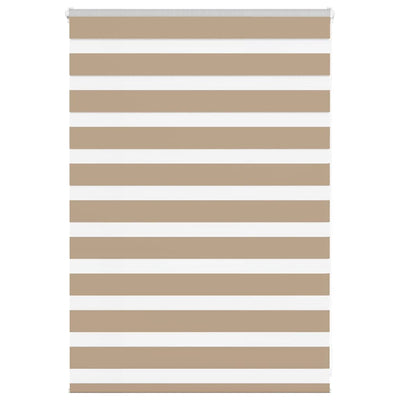 Vidaxl zebra blind 95x100 cm stofbreedte 90,9 cm polyester zandbruin
