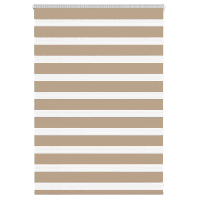 Vidaxl zebra blind 95x100 cm stofbreedte 90,9 cm polyester zandbruin