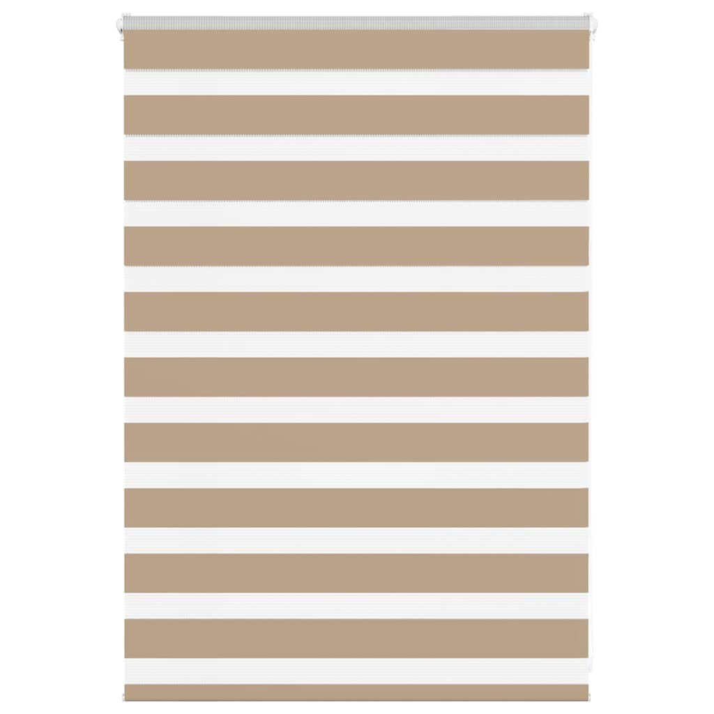Vidaxl zebra blind 100x100 cm stofbreedte 95,9 cm polyester zandbruin