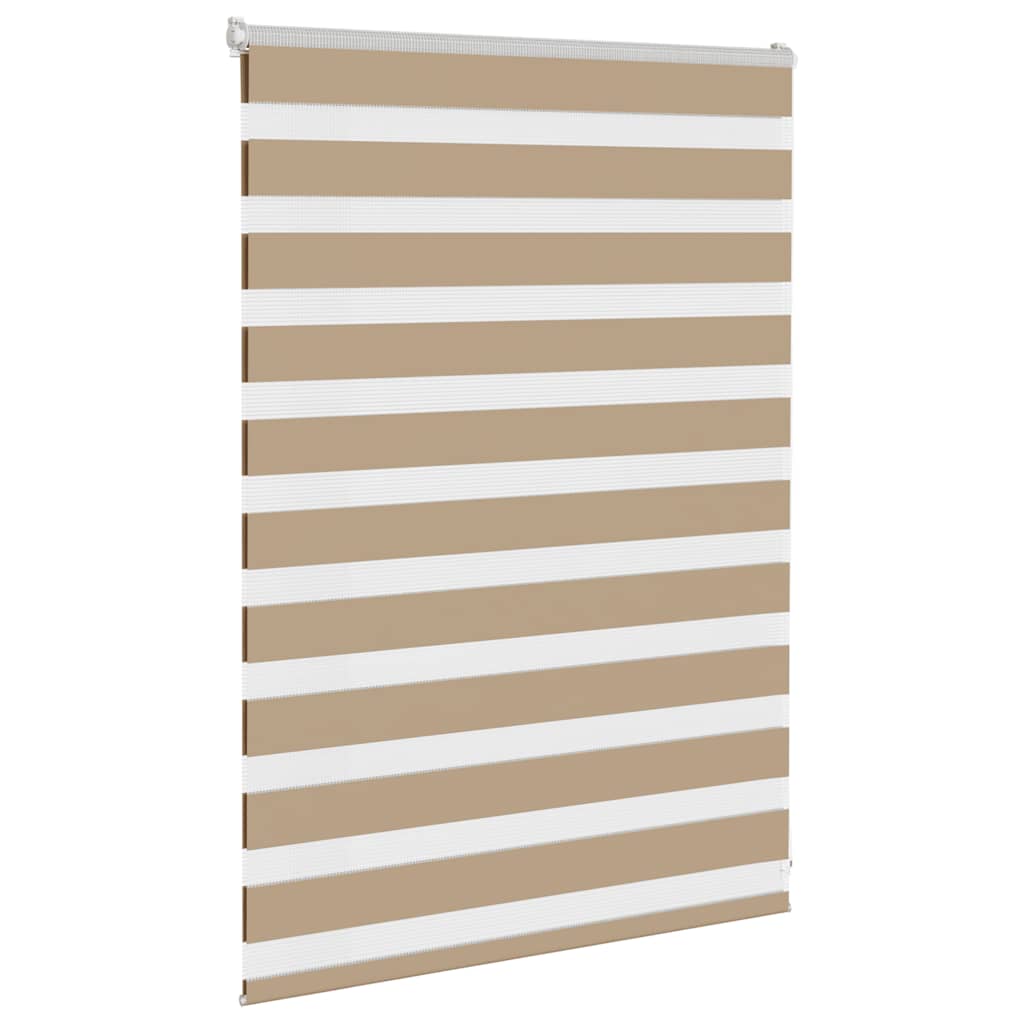 Vidaxl zebra blind 100x100 cm stofbreedte 95,9 cm polyester zandbruin