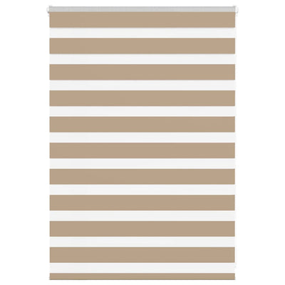 Vidaxl zebra blind 110x100 cm stofbreedte 105,9 cm polyester zandbruin