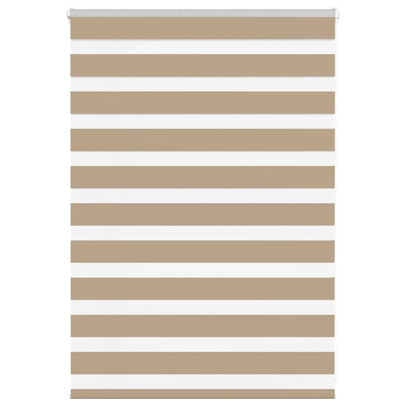 Vidaxl zebra blind 115x100 cm stofbreedte 110,9 cm polyester zandbruin