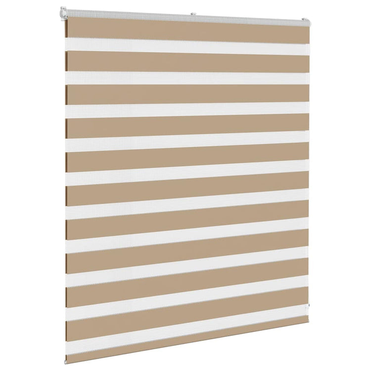 Vidaxl zebra blind 120x100 cm stofbreedte 115,9 cm polyester zandbruin