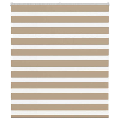 Vidaxl zebra blind 125x100 cm stofbreedte 120,9 cm polyester zandbruin