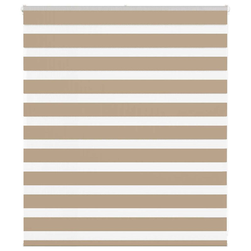 Vidaxl zebra blind 135x100 cm stofbreedte 130,9 cm polyester zandbruin