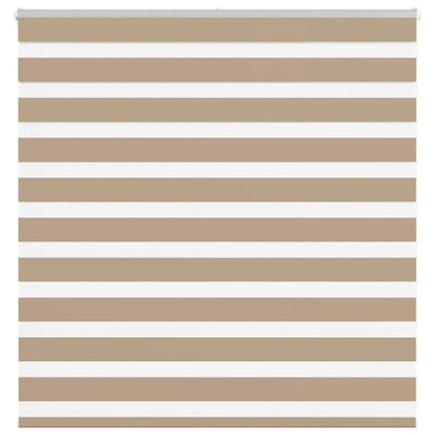 Vidaxl zebra blind 140x100 cm stofbreedte 135,9 cm polyester zandbruin