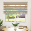 Vidaxl zebra blind 140x100 cm stofbreedte 135,9 cm polyester zandbruin