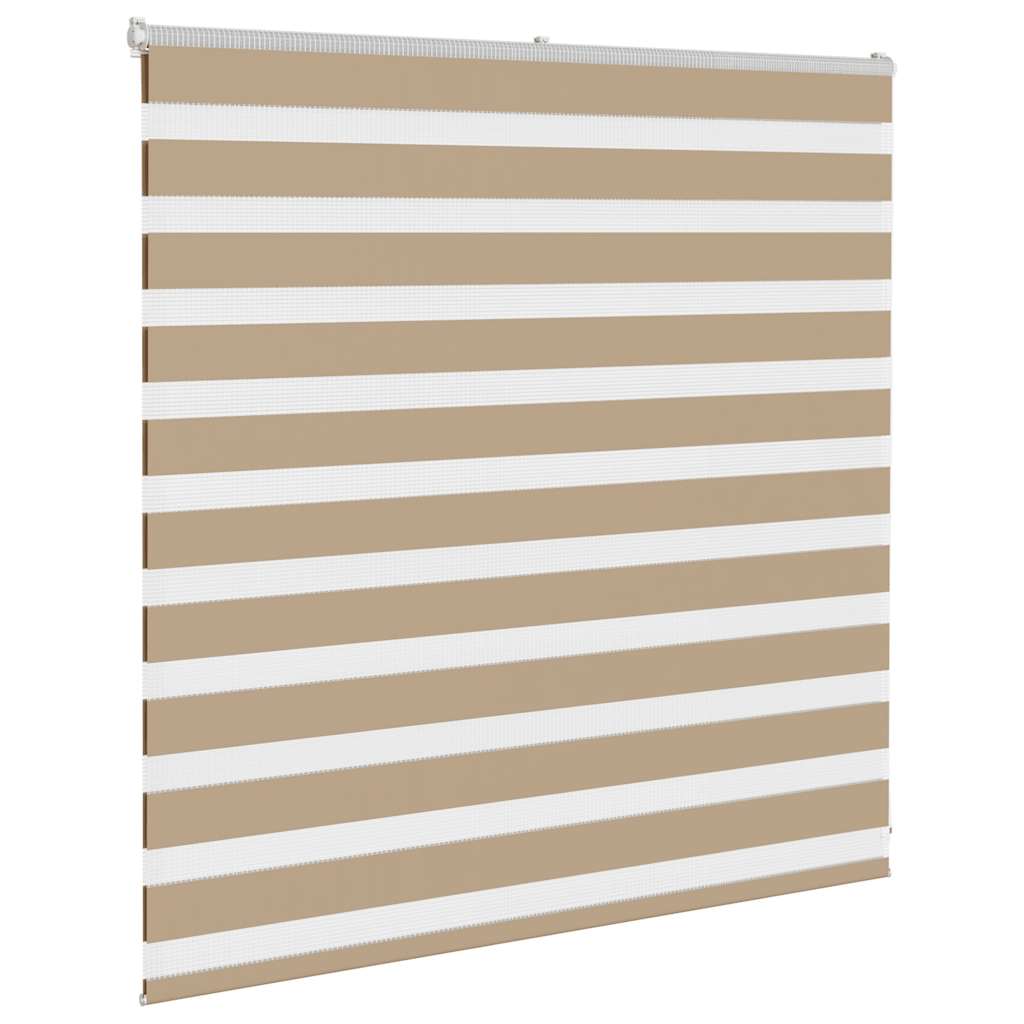 Vidaxl zebra blind 145x100 cm stofbreedte 140,9 cm polyester zandbruin