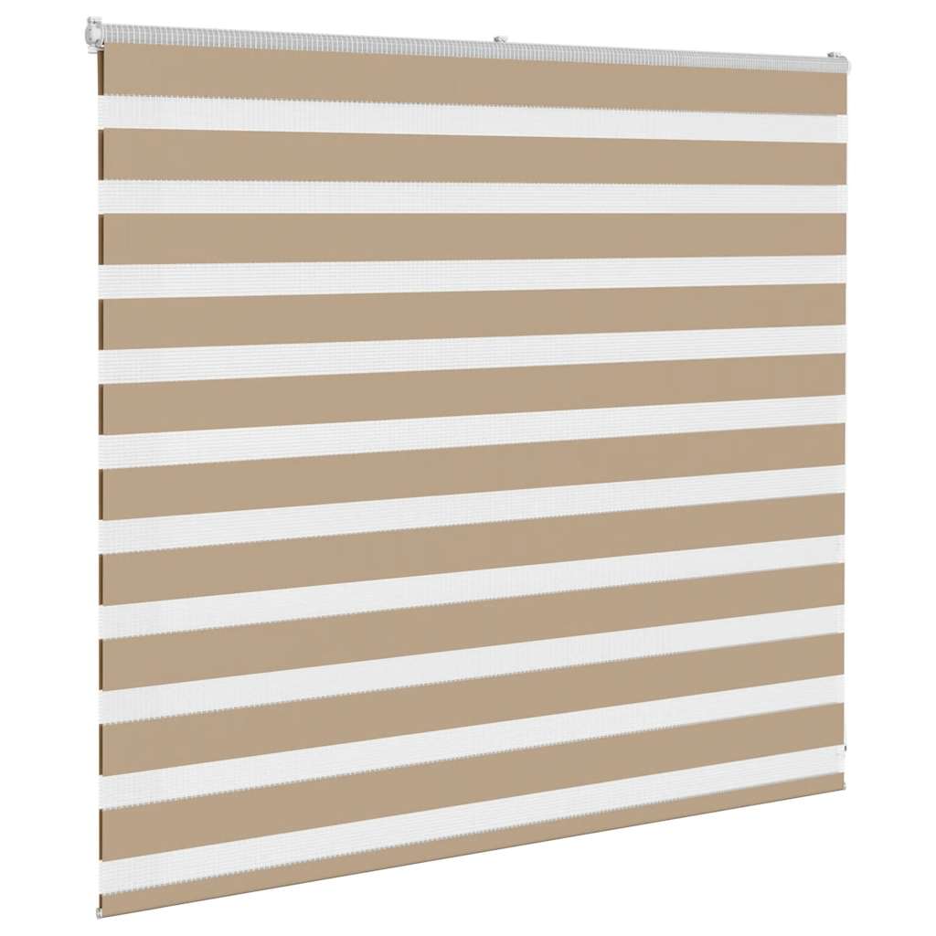 Vidaxl zebra blind 155x100 cm stofbreedte 150,9 cm polyester zandbruin