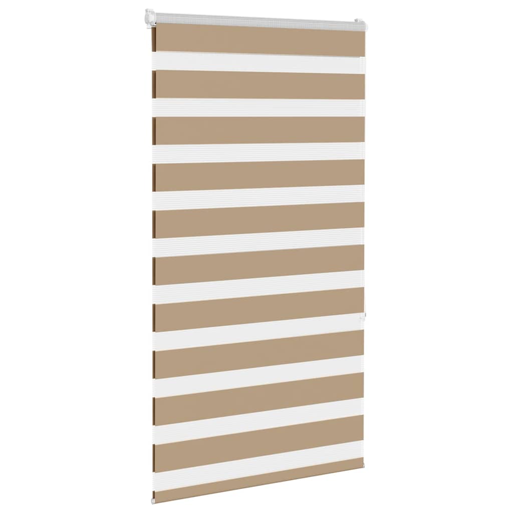 Vidaxl zebra blind 85x150 cm stofbreedte 80,9 cm polyester zandbruin