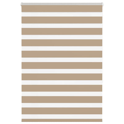 Vidaxl zebra blind 110x150 cm stofbreedte 105,9 cm polyester zandbruin