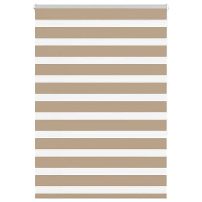 Vidaxl zebra blind 115x150 cm stofbreedte 110,9 cm polyester zandbruin