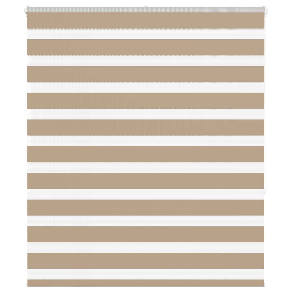 Vidaxl zebra blind 120x150 cm stofbreedte 115,9 cm polyester zandbruin