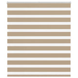 Vidaxl zebra blind 135x150 cm stofbreedte 130,9 cm polyester zandbruin - afbeelding 2