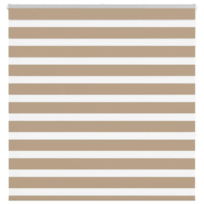 Vidaxl zebra blind 145x150 cm stofbreedte 140,9 cm polyester zandbruin
