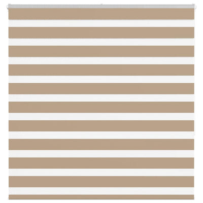 Vidaxl zebra blind 150x150 cm stofbreedte 145,9 cm polyester zandbruin