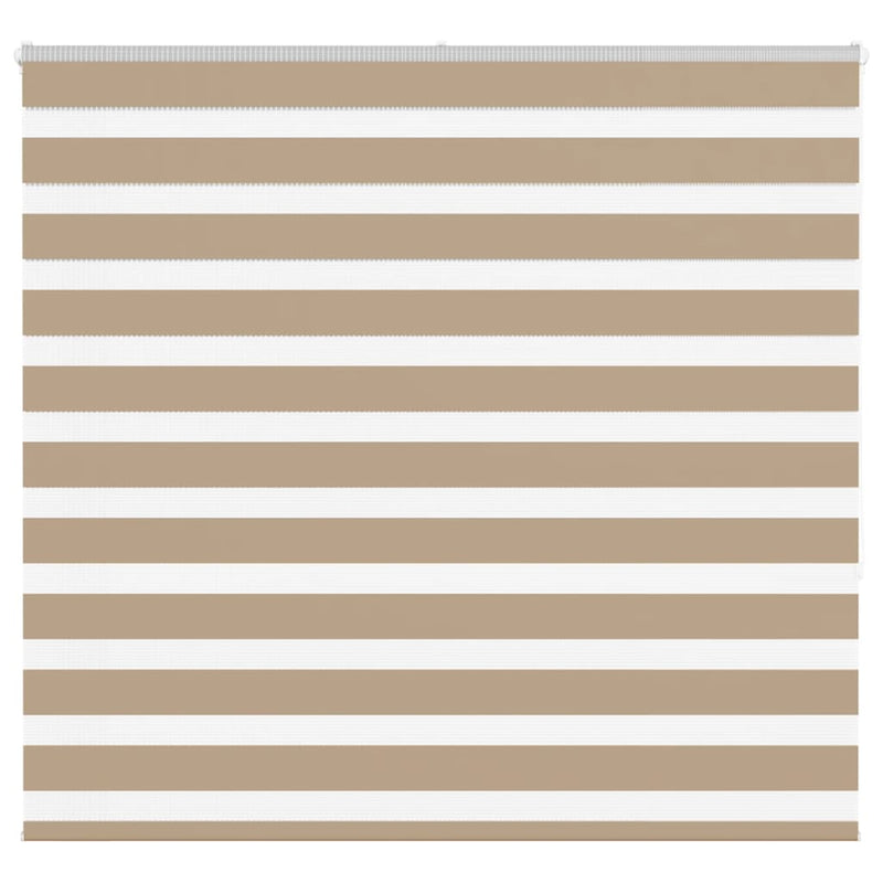 Vidaxl zebra blind 155x150 cm stofbreedte 150,9 cm polyester zandbruin