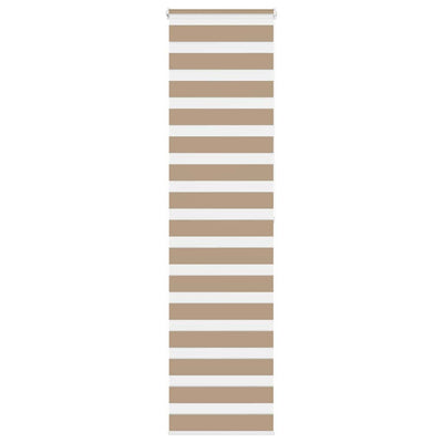 Vidaxl zebra blind 55x200 cm stofbreedte 50,9 cm polyester zandbruin