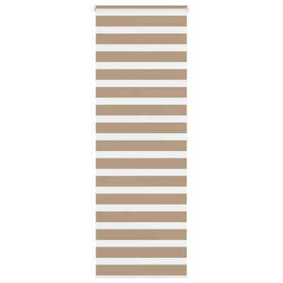 Vidaxl zebra blind 85x200 cm stofbreedte 80,9 cm polyester zandbruin