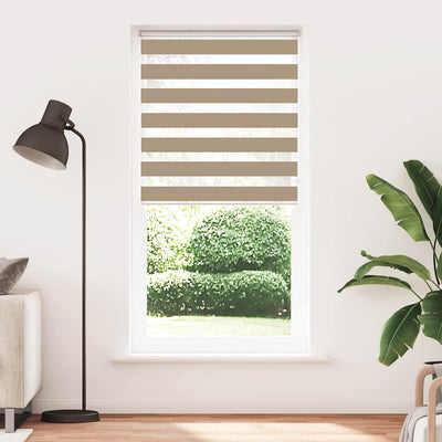 Vidaxl zebra blind 100x200 cm stofbreedte 95,9 cm polyester zandbruin
