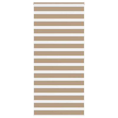 Vidaxl zebra blind 105x200 cm stofbreedte 100,9 cm polyester zandbruin