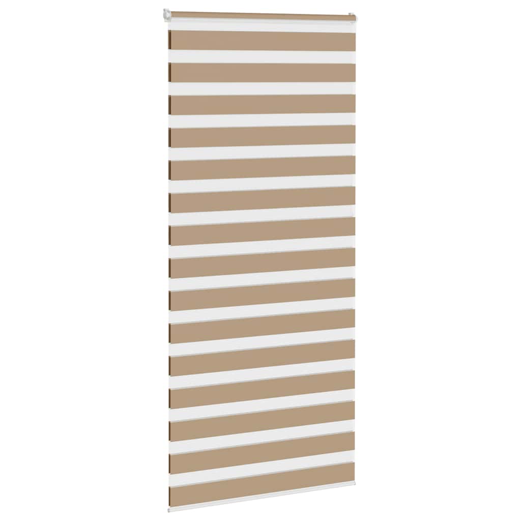 Vidaxl zebra blind 110x200 cm stofbreedte 105,9 cm polyester zandbruin