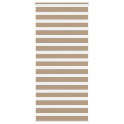 Vidaxl zebra blind 115x200 cm stofbreedte 110,9 cm polyester zandbruin