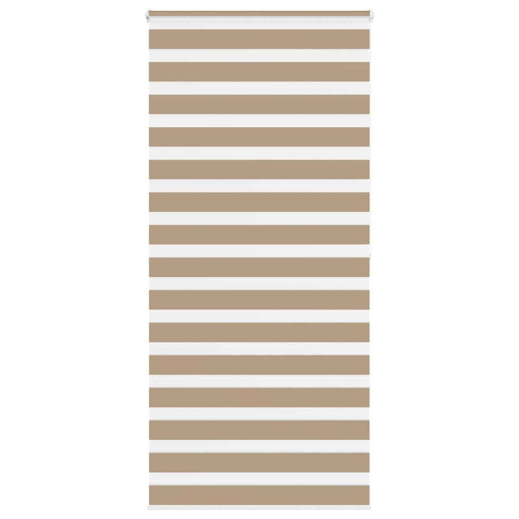 Vidaxl zebra blind 115x200 cm stofbreedte 110,9 cm polyester zandbruin