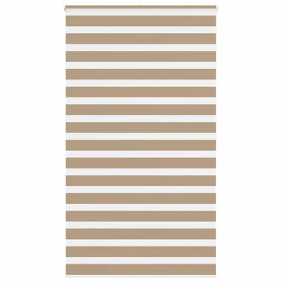 Vidaxl zebra blind 125x200 cm stofbreedte 120,9 cm polyester zandbruin