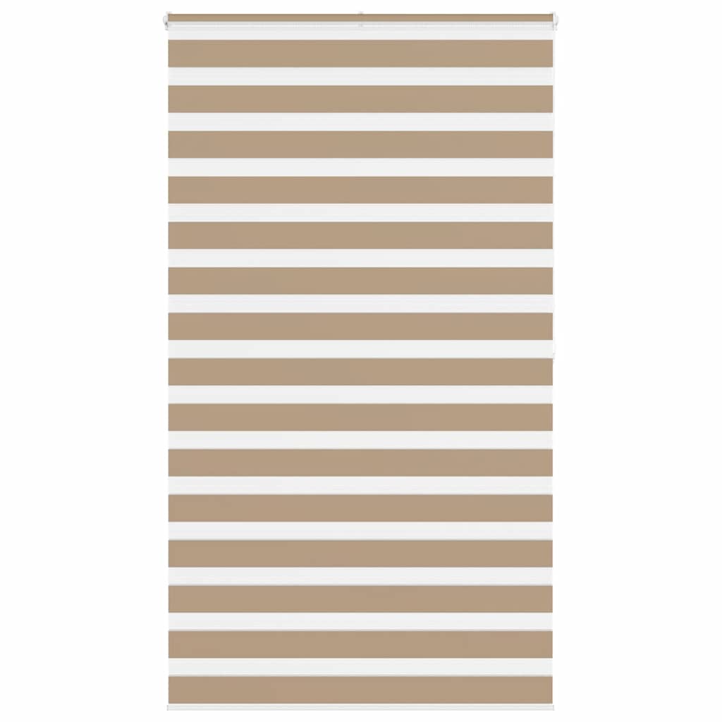 Vidaxl zebra blind 125x200 cm stofbreedte 120,9 cm polyester zandbruin