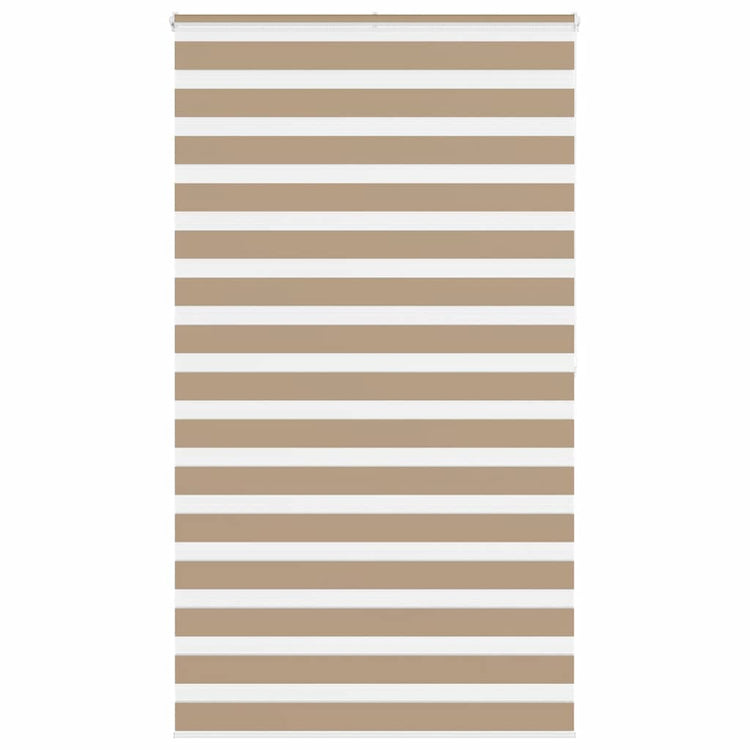 Vidaxl zebra blind 125x200 cm stofbreedte 120,9 cm polyester zandbruin