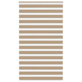 Vidaxl zebra blind 130x200 cm stofbreedte 125,9 cm polyester zandbruin - afbeelding 2