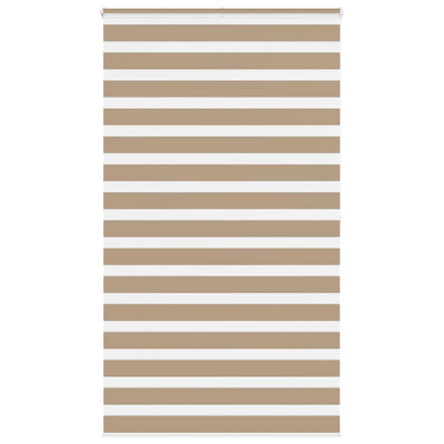 Vidaxl zebra blind 130x200 cm stofbreedte 125,9 cm polyester zandbruin