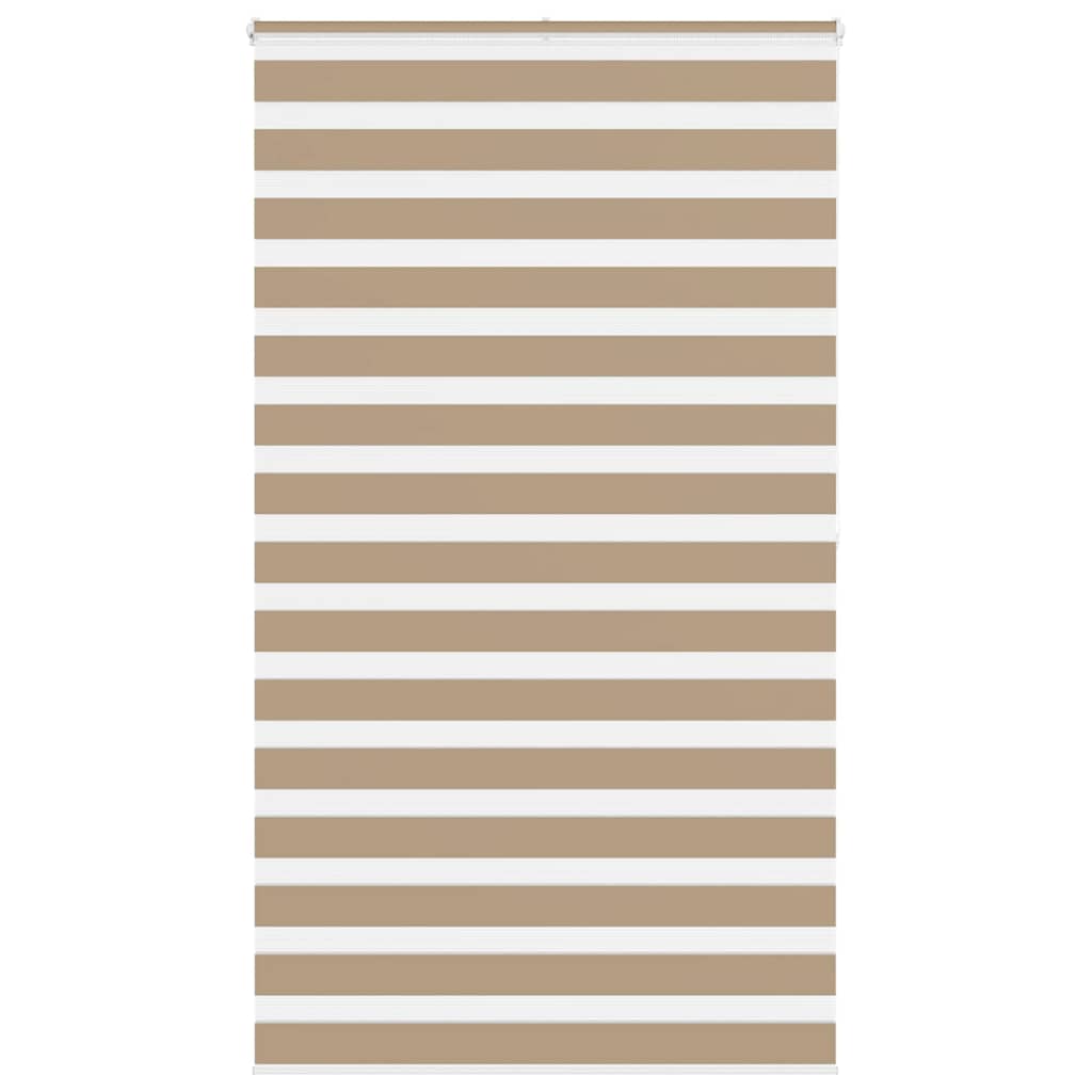 Vidaxl zebra blind 130x200 cm stofbreedte 125,9 cm polyester zandbruin